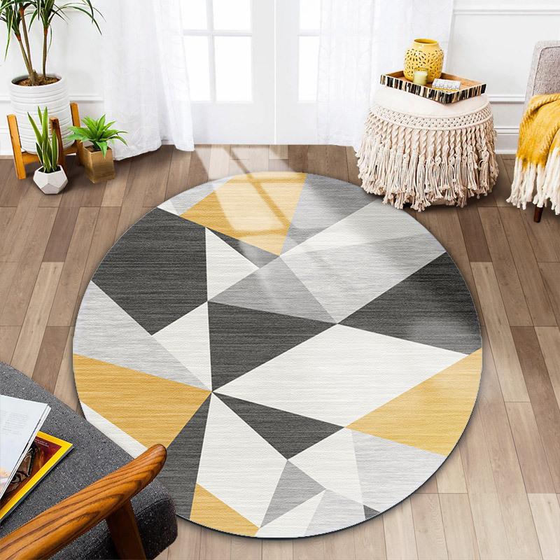 Nordic Round Carpet Table Cushion Carpets for Living Room Bedroom Decor Large Rugs for Bedroom Washable Mat