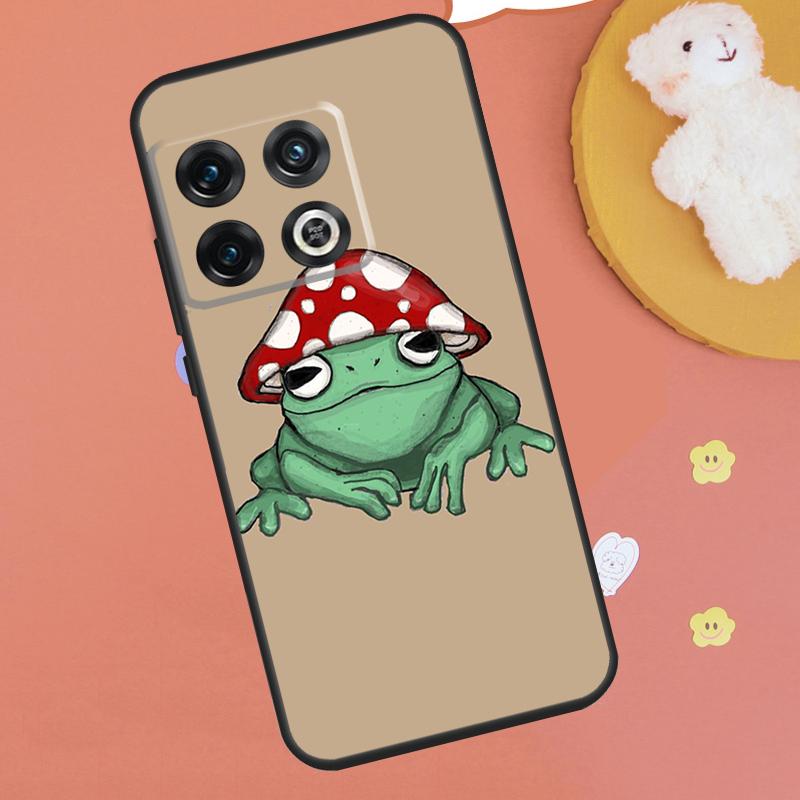 Kawaii Frog Mushroom Case For OnePlus 13R 12R 10R 13T 15 13 12 11 10T 8T Nord CE 4 3 2 Lite N20 N30 Nord 5 Funda