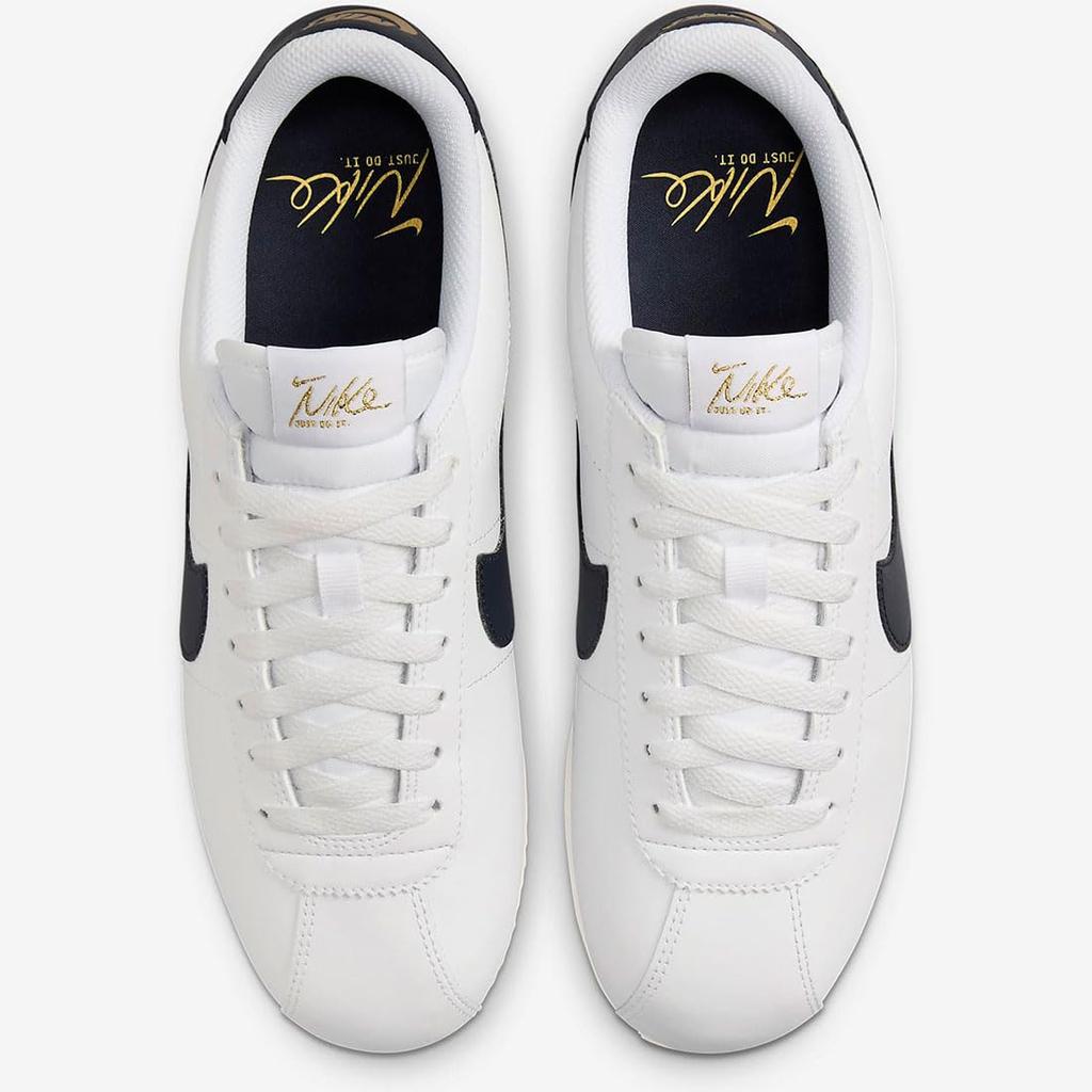 Nike Cortez Leder W Cortez Leder Größe (Weiß/Segelblau/Metallic-Gold/Obsidian) HJ9343-100, 22.5cm