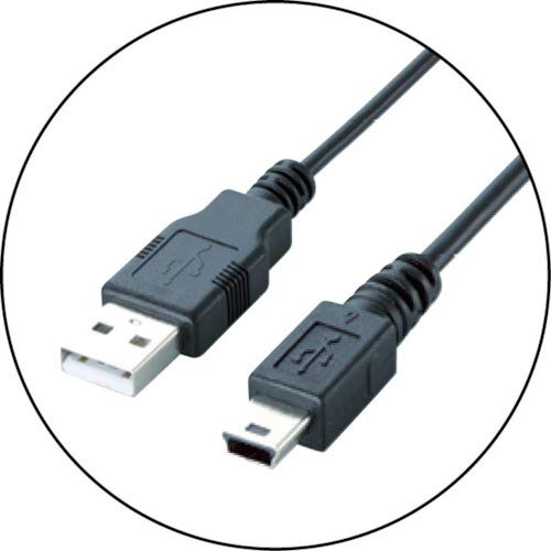 ELECOM RoHS Compliant & Environmentally Friendly Package Eco USB Cable USB2.0 A-miniB Type 5m Black U2C-JM50BK