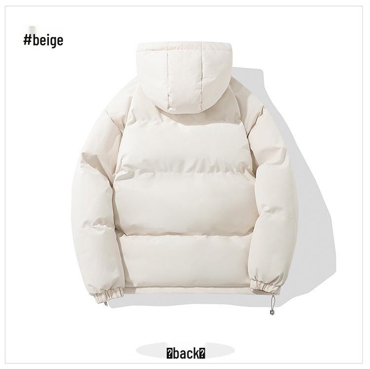 Men's Solid Color Cotton Jacket: Simple, Versatile, and Thickened for Autumn and Winter.