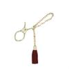 [from Jennifer] Jennifer Women's Glove Holder Bag Charm Keychain (Tassel (Red))