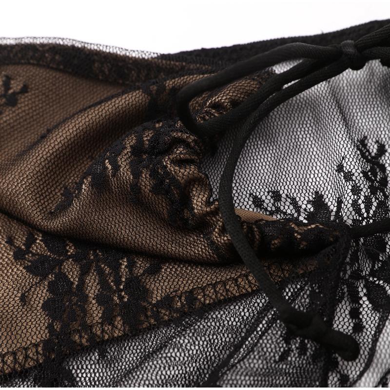 Sexy Liebsten Spitze Druck Röcke Sets Frauen Durchsichtig Crop Top Langen Rock Passenden Set Weibliche Nacht Club Party Zwei stück Anzug