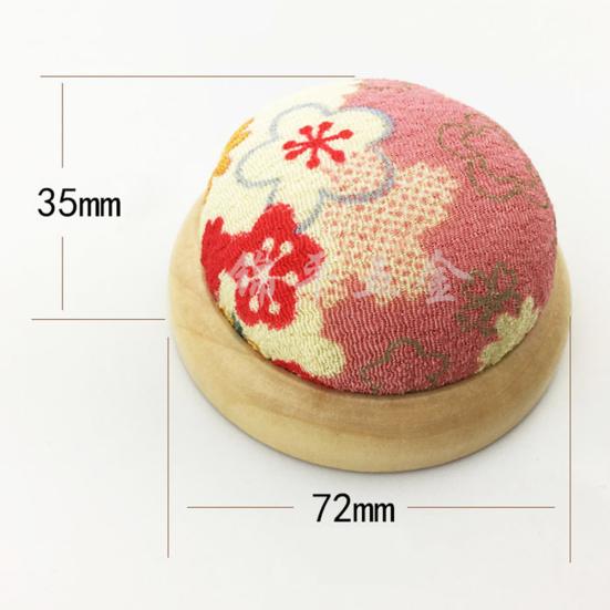 Wooden Bottom Base Needle Pin Cushion Pillow Sewing Craft Stitch DIY Holder Tool