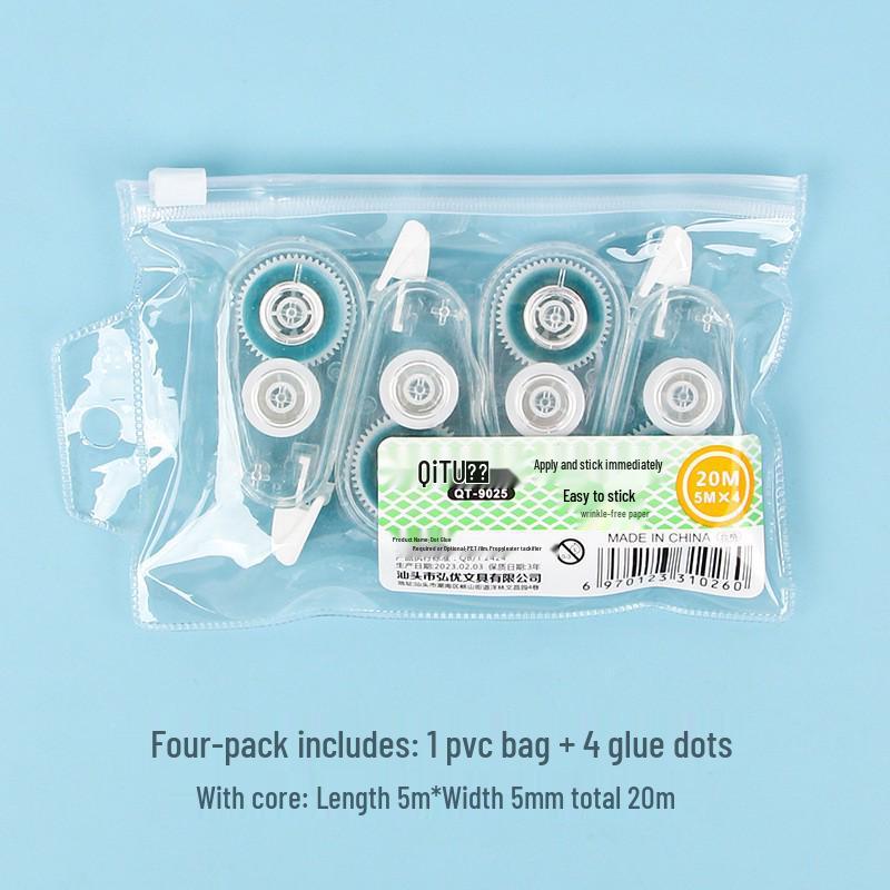 High Viscosity Transparent Double-Sided Correction Tape for Students