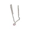 High-End Peach Heart Necklace - Women's Luxury 2022 Choker Clavicle Chain