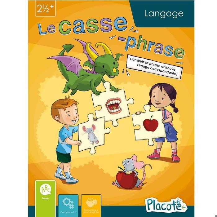 Jeu éducatif - PLACOTE - Le Casse-Phrase - 2½ à 4½ Ans - Développement du langage - Casse-têtes visuels