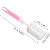 Long Handle Milk Bottle Brush Detachable Cup Cleaning Brush Sponge Cup Washing Brush  Kitchen