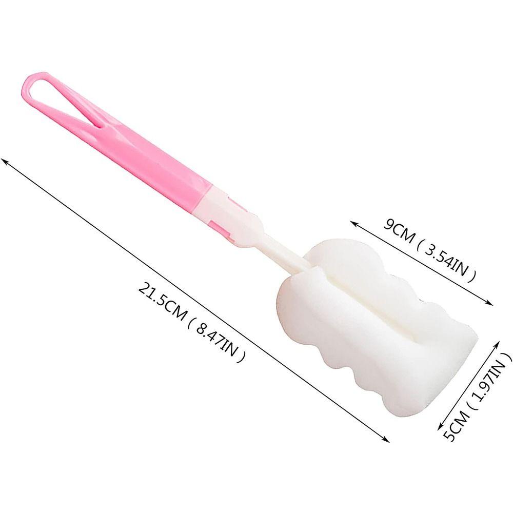 Long Handle Milk Bottle Brush Detachable Cup Cleaning Brush Sponge Cup Washing Brush  Kitchen
