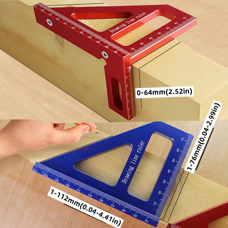 3D Multi Angle Layout Measuring Ruler Woodworking Square Protractor Aluminum alloy Miter Triangle Ruler