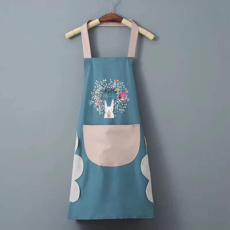 High-Quality Waterproof PVC Apron – Summer Thin Style, Hand-Wipable, Cute & Fashionable Halter Neck Design