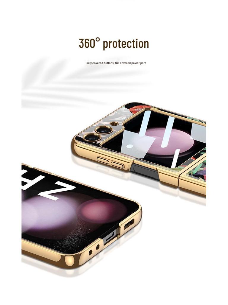 Creative Foldable Phone Case for Samsung Galaxy Z Flip5 - Stylish Design for Girls