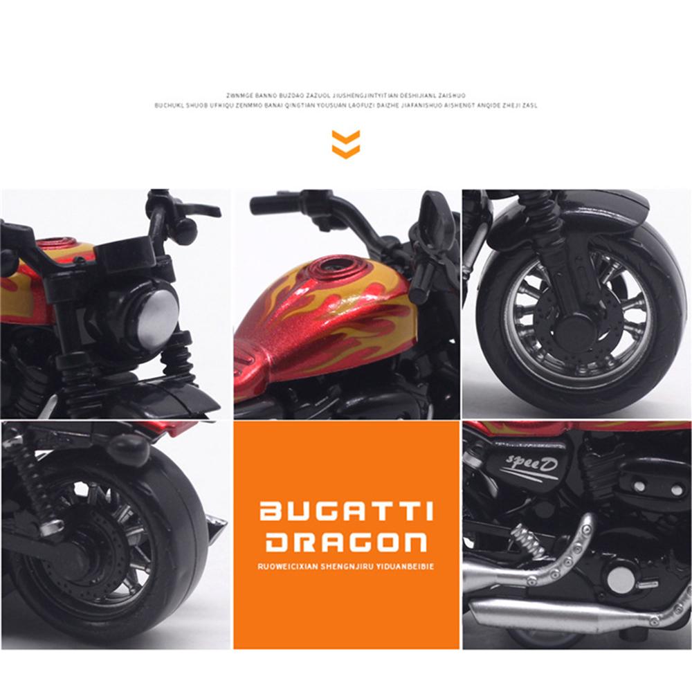1/36 Alloy Motorcycle Model Decoration Locomotive Motorbike Toy Decor Simulation Racing Pull Back Car Children's Boy Toy Gift