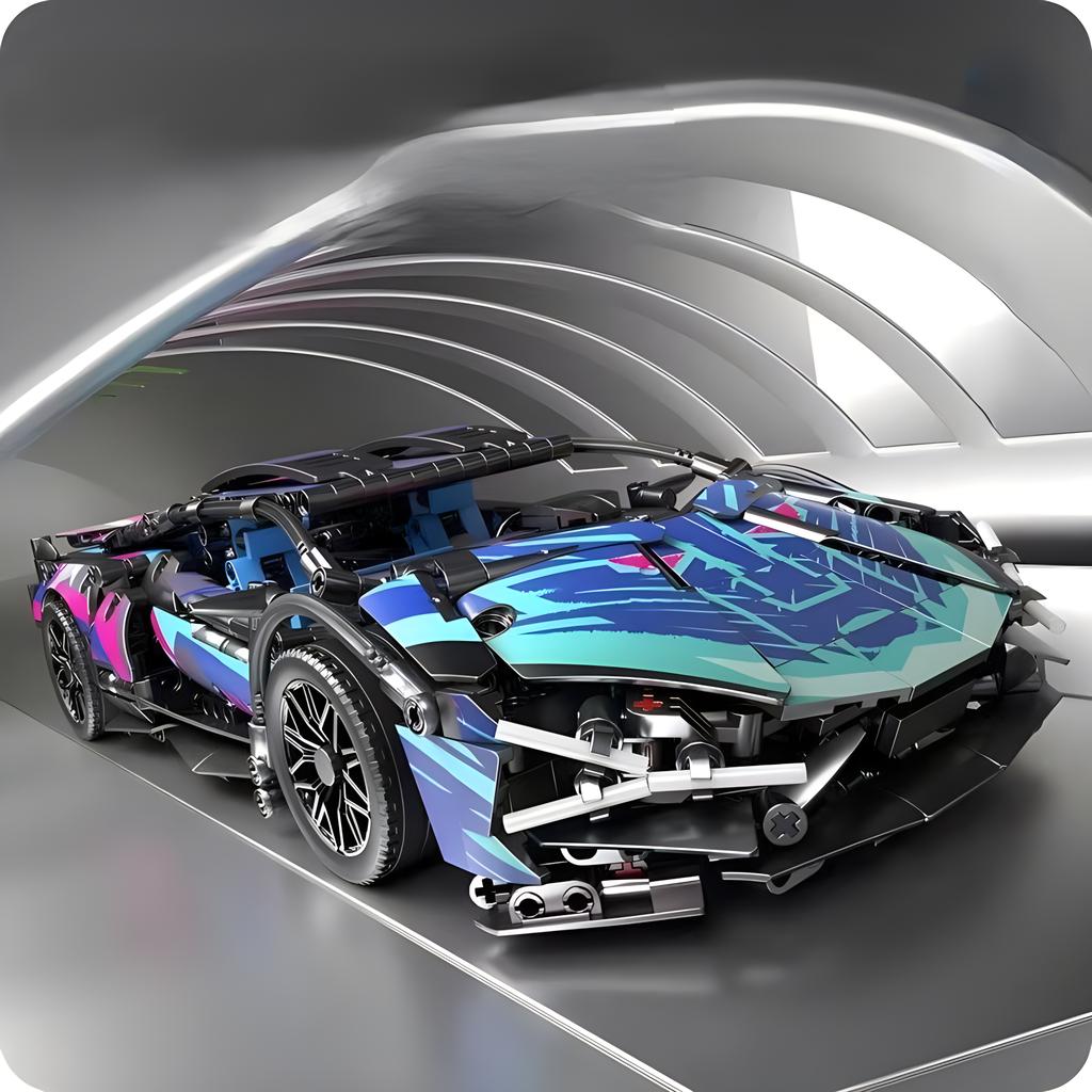 Neue Bausteine Roadster Technologie 1:14 Renn-Roadster Bausteine Montage Stein Fahrzeug Spielzeug Geschenk für Jungen 1314 Teile