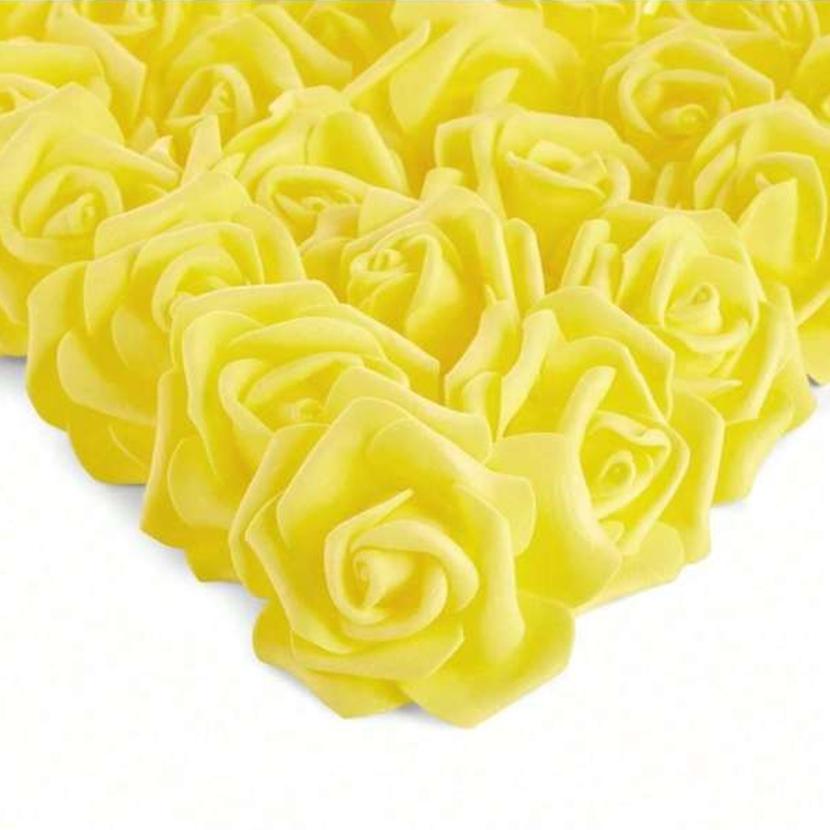 50/100pc PE Foam Rose Artificial Flower Wedding Bride Bouquet Decor DIY Gift Wreath Home Vase Table Outdoor Garden Holiday Party