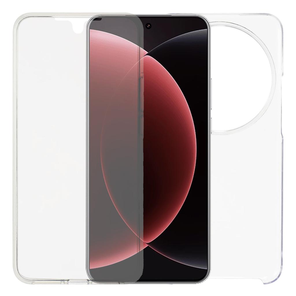 For Xiaomi 15 Ultra Case TPU Frame Clear Acrylic Back Phone Cover with PET Film