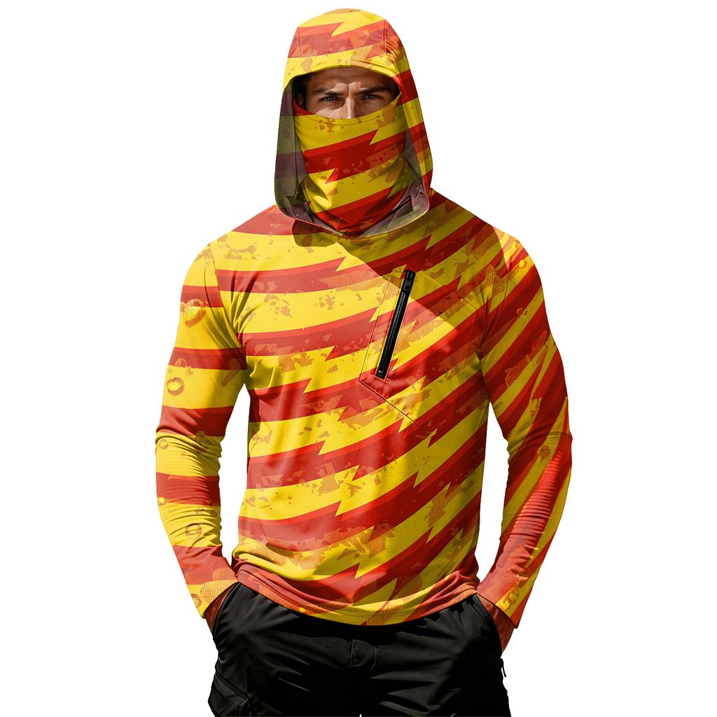 Men's Casual Hooded Long Sleeve Sunscreen Top