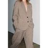Za Autumn/Winter New Arrivals Women's Clothing Zr European and American Style Plaid Blazer and Plaid Pants 8782869 8775869