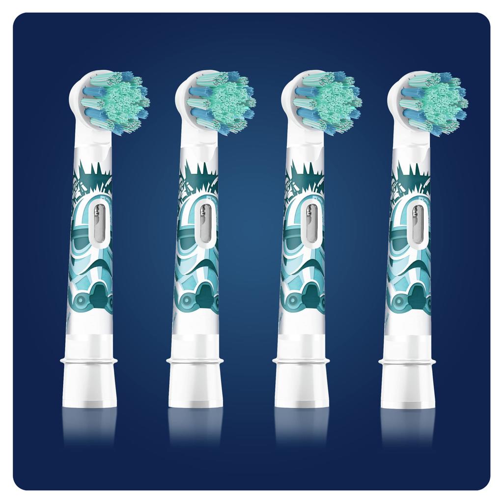 Braun Oral-B Kids' Soft Toothbrush Replacement Brush Set, Extra Soft, 4 Brushes, Star Wars Design, EB10S-4 [Parallel Import]