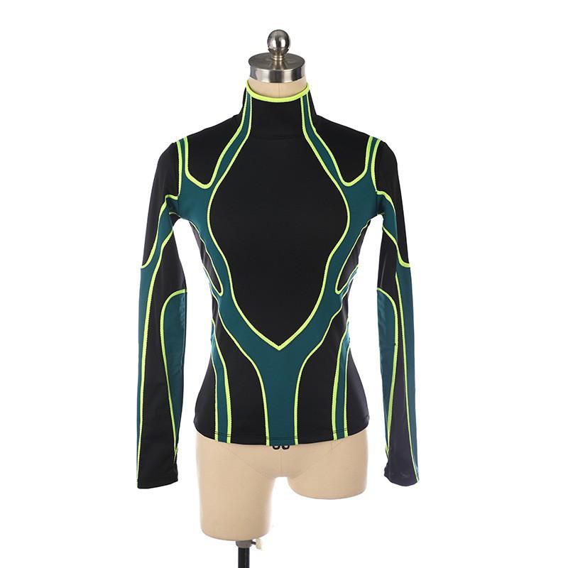 Girls Figure Skating Performance Costume With Rhinestone Embellishment Nylon Blend Top Anime Theme Stage Wear Kids Adults
