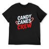 Candy Cane Crew,Chritmas Candy T-Shirt Funny Shirt Cotton Anime Tshirt Anime Clothes Shirts Men