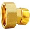 Reducing Copper Pipe Connector: Male/Female Threaded Union, 4 Points to 6 Points, 1 Inch