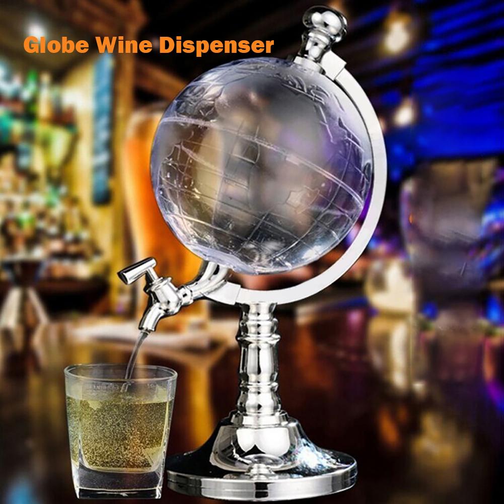 Globe Shaped Beer Beverage Drink Pourer Container 3.5L Club Party Accessory Globe Shape Dispenser Beer Drink Dispenser for Home