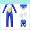 Blue Sonic Hedgehog Cosplay Mask For Kids With Eye-catching Design And One-size-fits-most Feature
