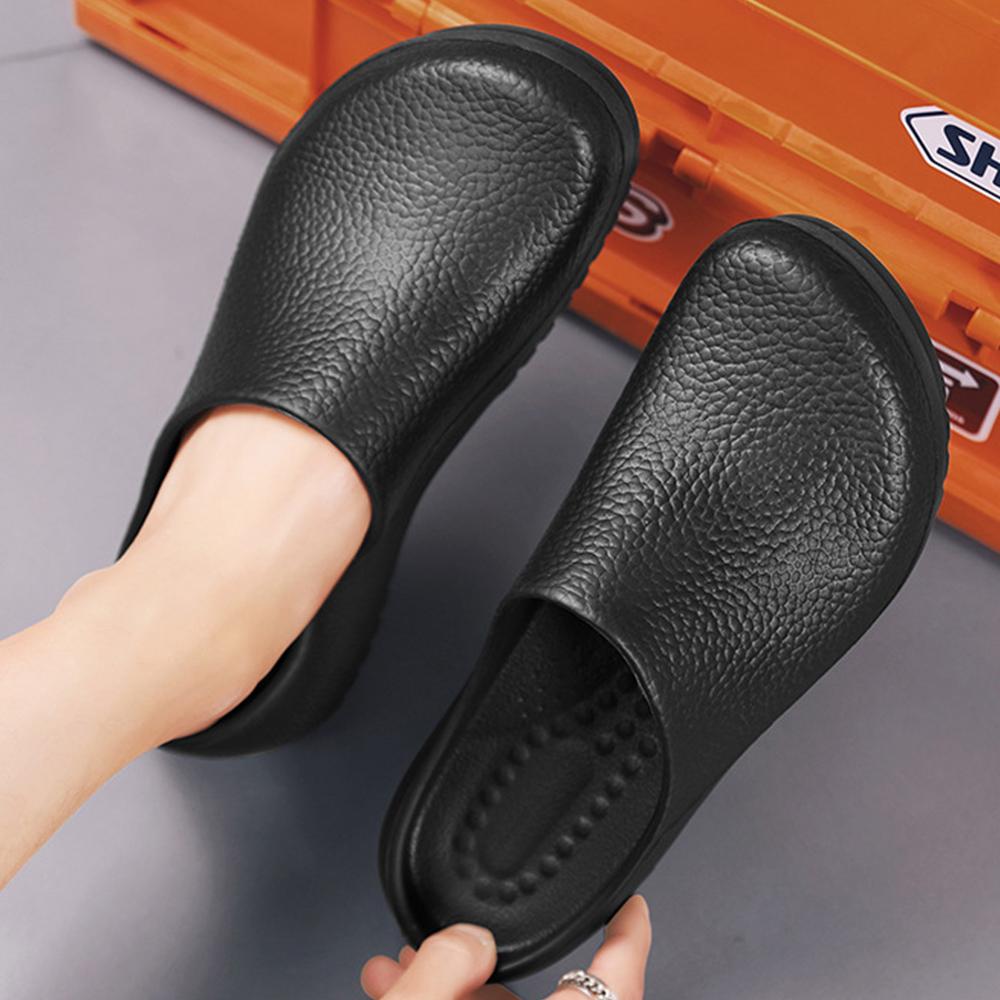 Fashion SmilePoP New Men Kitchen Shoes Men Clogs Slippers Easy Clean Waterproof Nursing Shoes Outdoor Nonslip EVA Work Flat Slippers