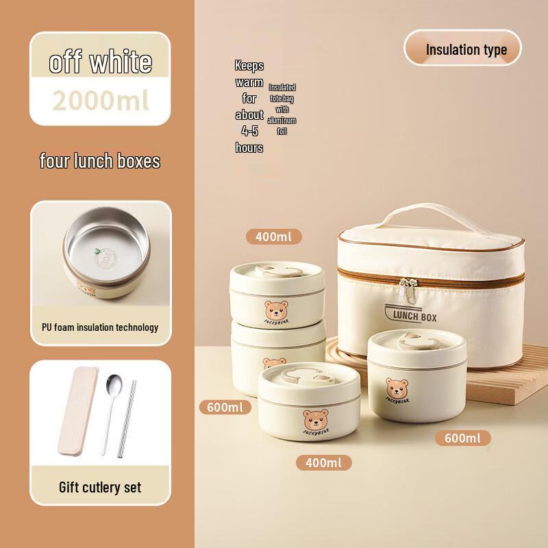 

ZISIZ Japanese Style Insulated Microwaveable Lunch Box Set