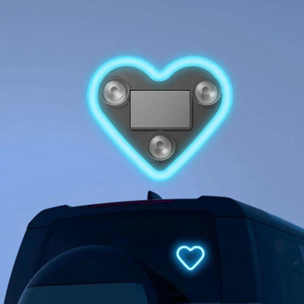 Wireless Heart-shaped Neon Light LED Illumination Car Interior Atmosphere Lamp Motor Decoration