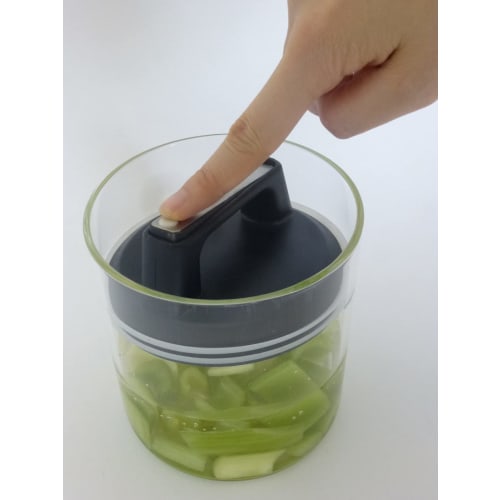 Fujisho Felio Glass Storage Canister, 900cc, with Air Reducer, Regular Size, One-Touch Operation, Airtight, Anti-Oxidation, No Color Transfer, F8745 (