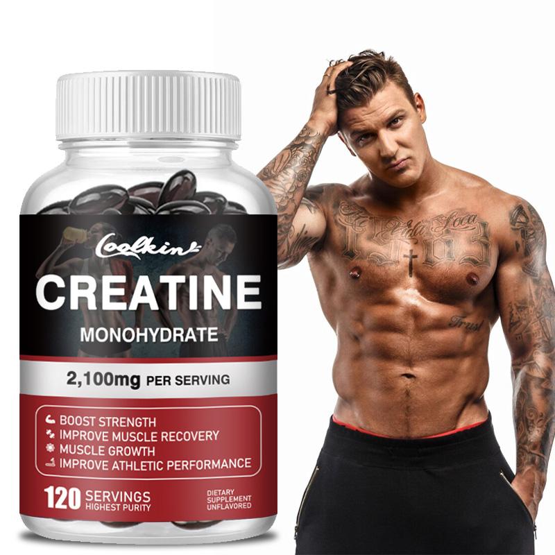Coolkin - Creatine Monohydrate Capsules - 2,100 mg Creatine - Energy, Muscle, Exercise