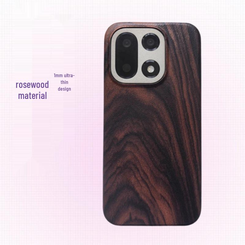 OnePlus 15 MagSafe-Compatible Wooden Magnetic Wireless Charging Car Phone Case