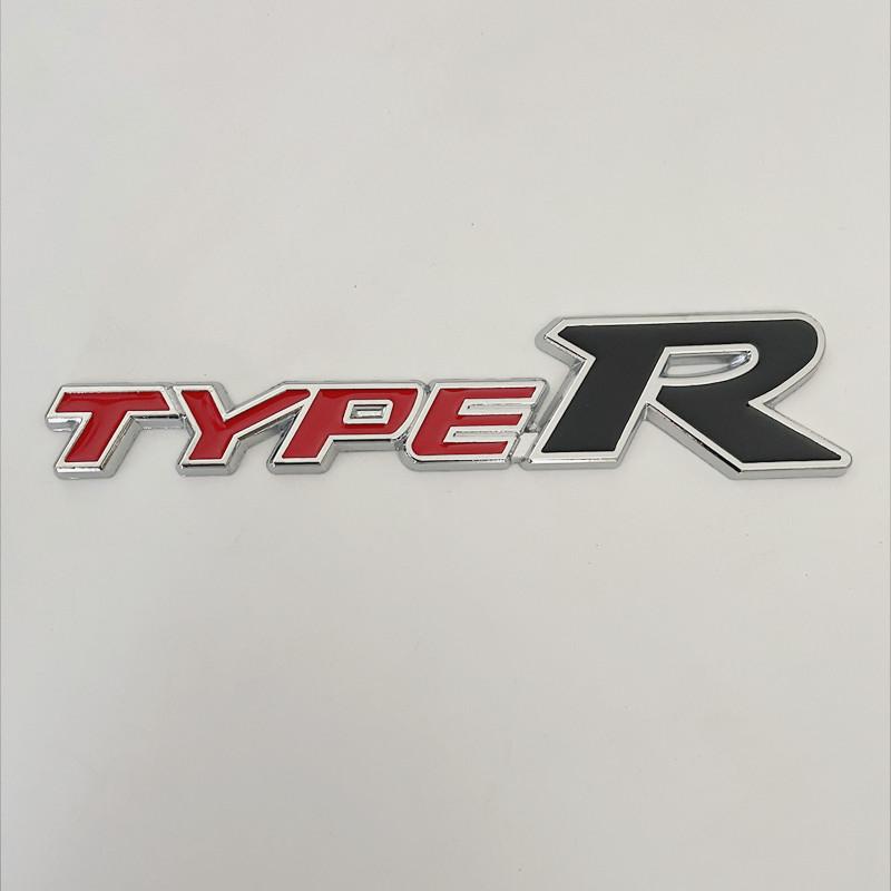 3D Metal Type R Logo Badge Car Front Grill Emblem For Honda Accord Civic FK2 FN2 EP3 Type S Type R Sticker Accessories
