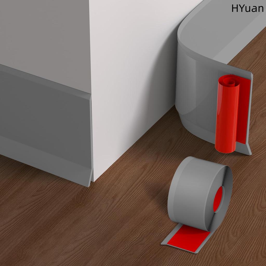HYuan 1PC 2m/78.74in Line Wallpaper Living Room PVC Baseboard Molding Trim Self-Adhesive Flexible Wall Border Sticker