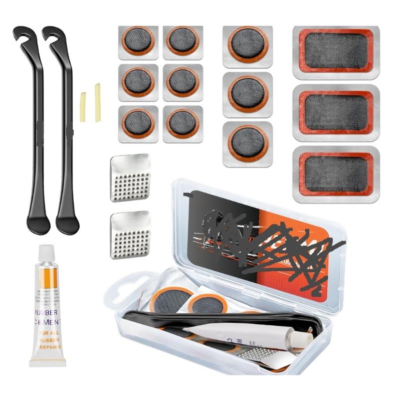 Bicycles Tire Puncture Repair Kits Rubber Tire Patches Bicycles Inner Tube Tire Tool Portable Cycling Repair Tool