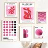 Abstract Line Flower Market Wall Art Pink Bauhaus Matisse Canvas Painting Posters And Prints Wall Pictures For Living Room Decor