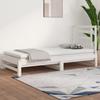 VidaXL Sliding Bed White 2x(90x200) Cm Solid Pine Wood 3108603