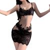 Sex Underwear Pure Sexy Inner French Lace Suspender Slim Hip Wrap Nightdress Women's Sex Fun Uniform