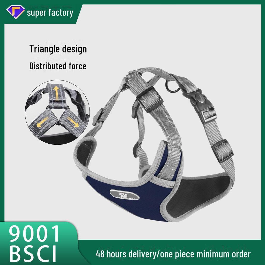 Reflective Dog Chest Harness & Leash - Medium & Large Dogs, Anti-Pull Vest