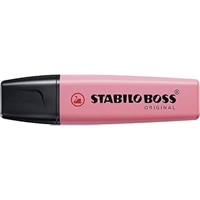 Surligneur STABILO BOSS ORIGINAL Pastel - Lot x 10 surligneurs - pétale de rose