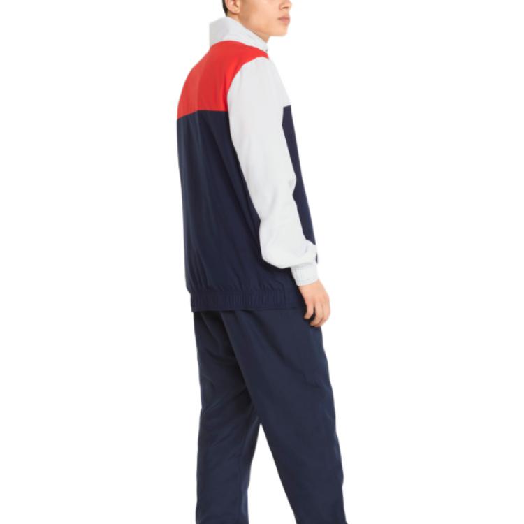 Puma FW22 Color Block Classic Sports Zip Jacket And Straight Leg Pants Set Men Jacket, Pants Blue 849541-06