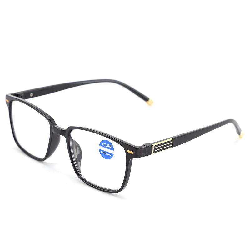 New Men s Gradient Plastic Anti-blue Light Reading Glasses Square Frame Comfortable Old-fashioned Glass Reading Glasses 39 2