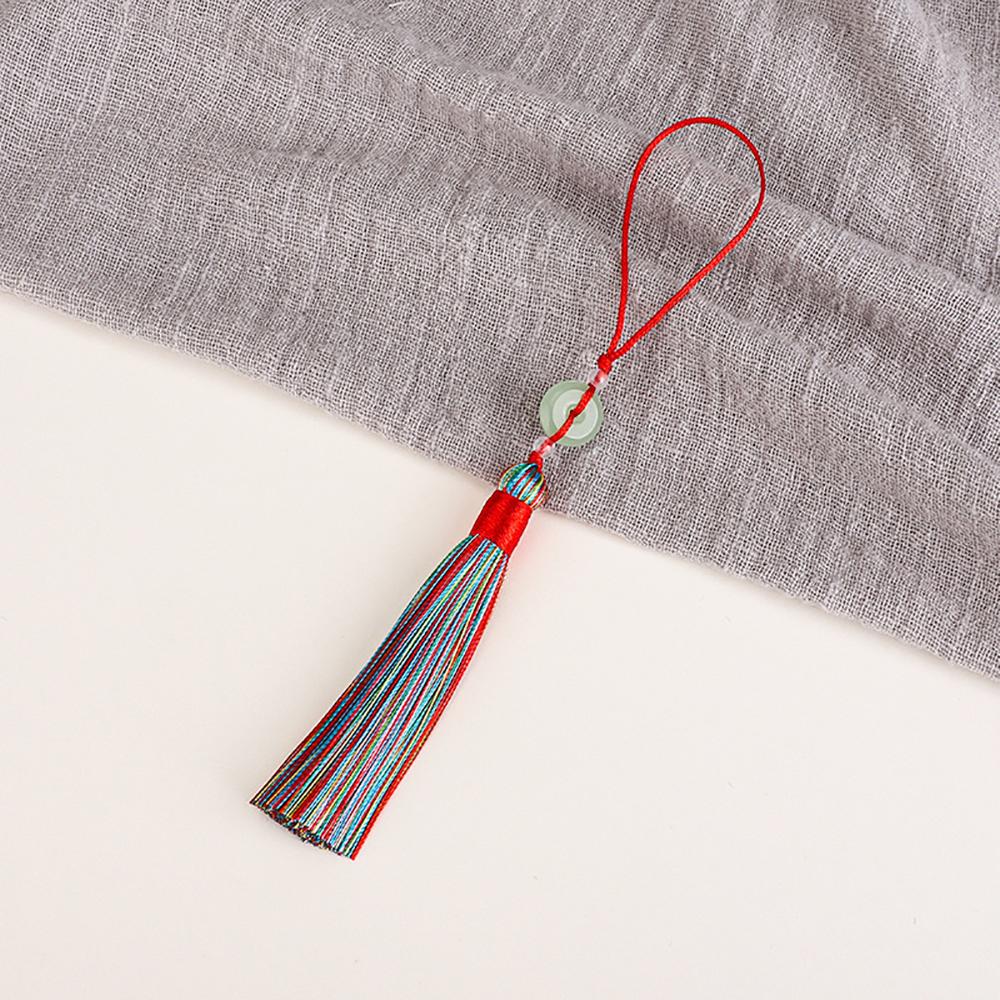 

7cm Silky Tassel Fringe Tassels with Lucky Buckle Handmade Soft Craft Tassels Mini Beaded Tassels for Bookmarks Jewelry Making