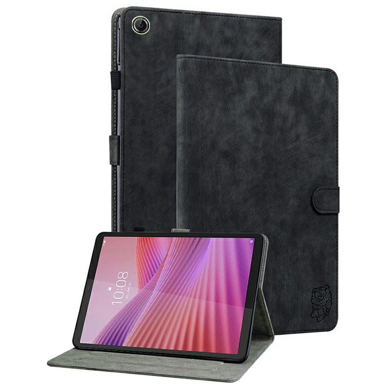 Pouzdro pro Lenovo Tab K9 s potiskem tygra, proti poškrábání, z PU kůže