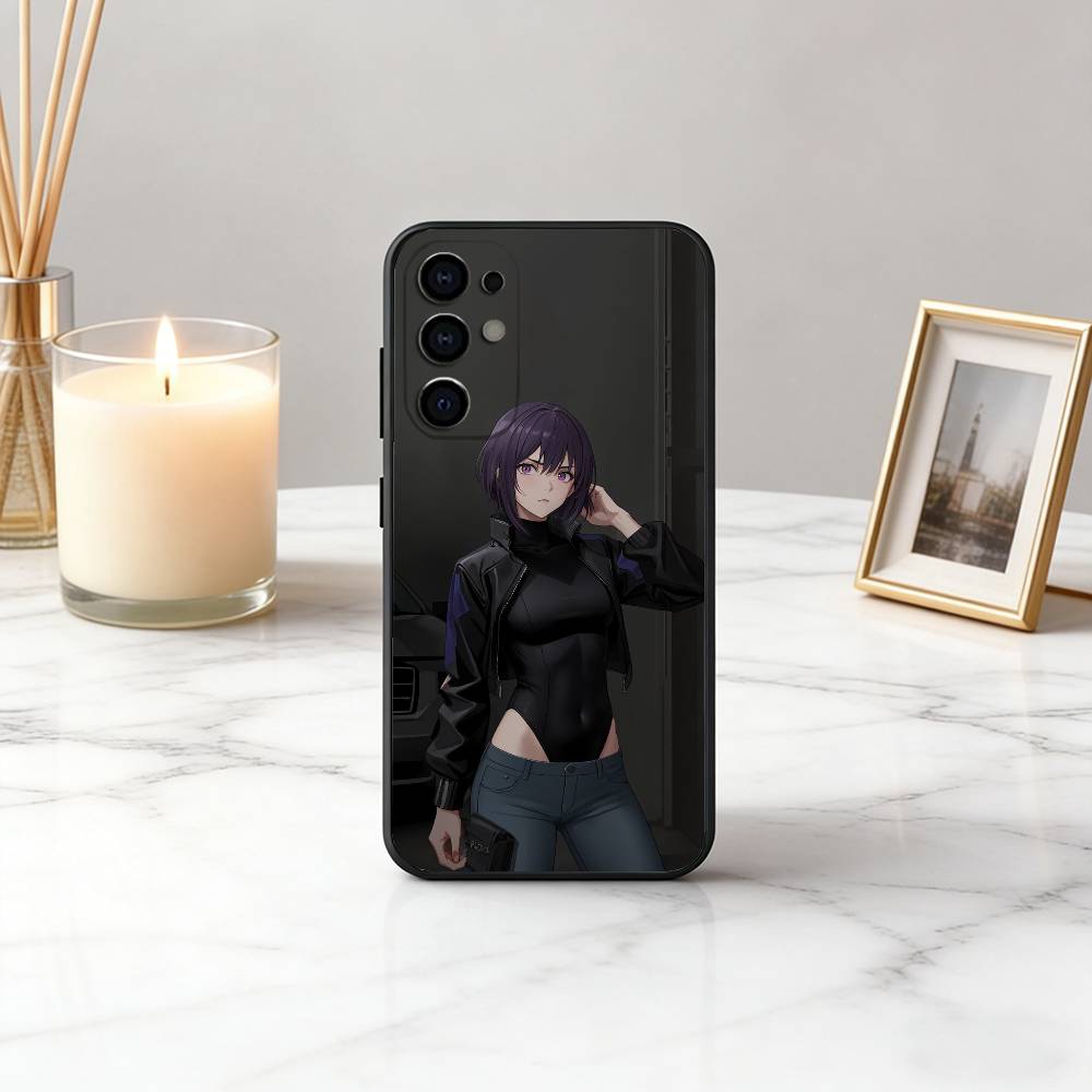 

G-Ghost M-Motoko K-Kusanagi S-Shell Phone Case For Samsung S25,S24,S21,S22,S23,S30,Ultra,S20,Plus,Fe,Soft Silicone Black Cover Samsung S21Ultra