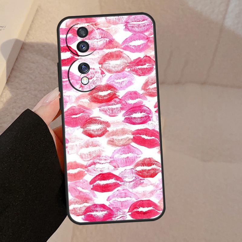 Lipstick Love Fashion For Honor Magic 7 Pro 5 6 V5 Case For Honor 200 400 50 70 90 Lite X8a X8b X9a X9b X9c Cover