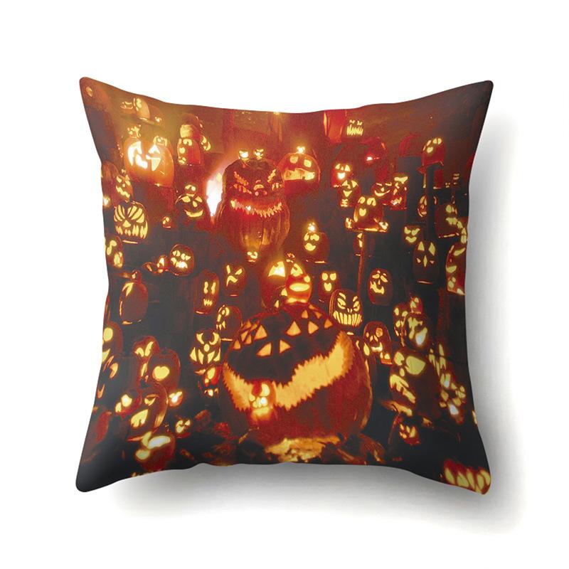 Halloween Pillowcase Car Waist Pillow Pumpkin Sofa Cushion Cover Office Home Living Room Pillowcase