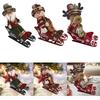 Christmas Statue Tabletop Ornament Gift Collectible Crafts Artwork Figurine for Desk Hallway Housewarming Fireplace Bedroom